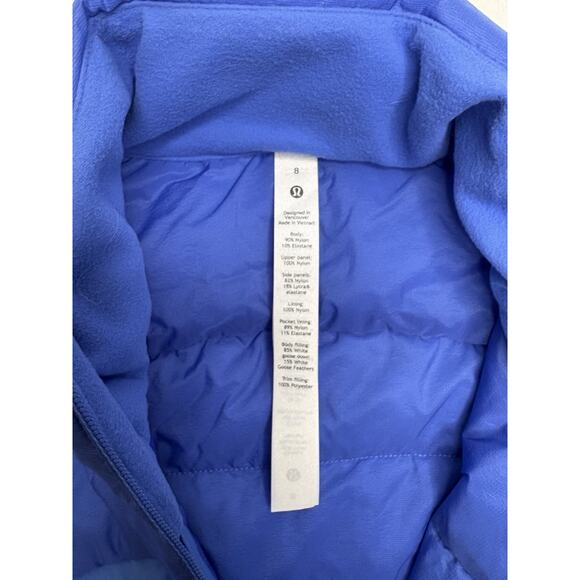 NWT! Wmn’s Lululemon 700 Fill Down For It All Sz 8 Vest In Rare Color Blue Nile - Picture 2 of 8